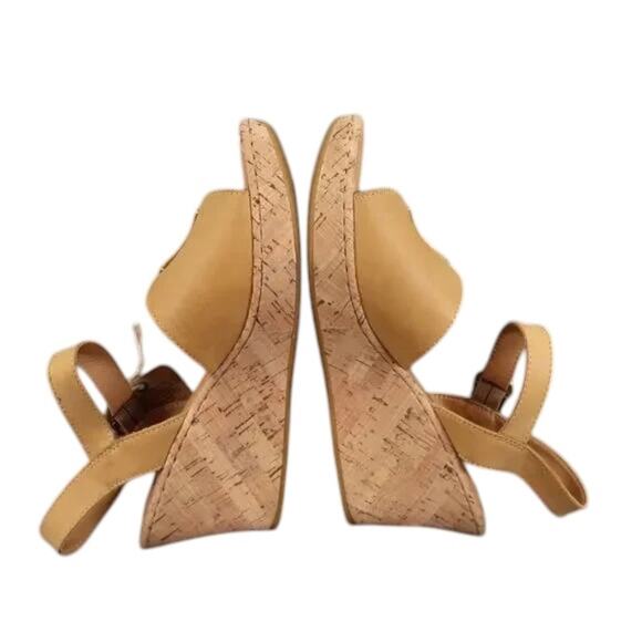 Born Shoes Women 11 Sandal Wedge Leather Ankle Strap Open Toe Agnio Cork Comfort - Picture 14 of 15